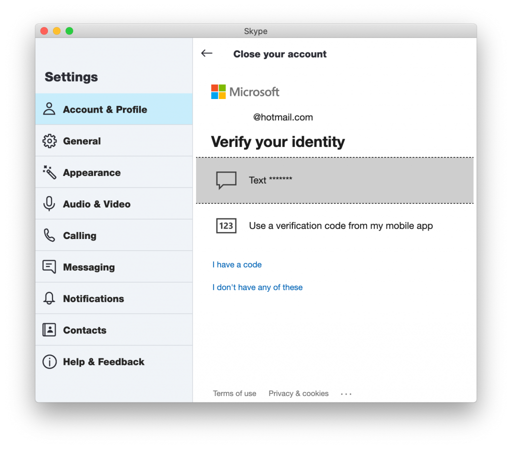 how can i close skype account