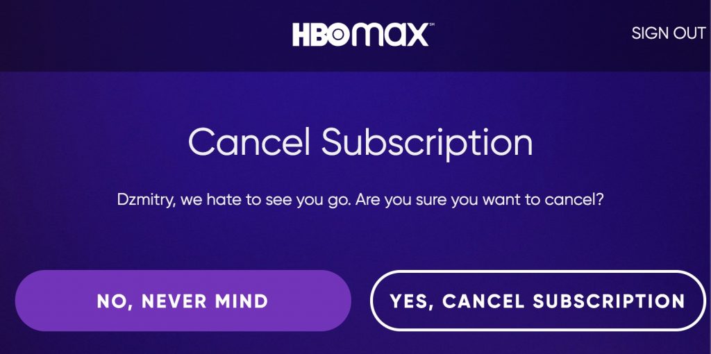 How to cancel discount hbo prime subscription